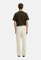 SELECTED HOMME Pantaloni egret-bianco per uomo con piega centrale e tasche a filetto. 16102144 EG SELECTED HOMME 