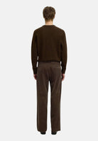 SELECTED HOMME Pantaloni turkish caffè-marrone per uomo con piega centrale e tasche a filetto. 16102144 TU SELECTED HOMME 