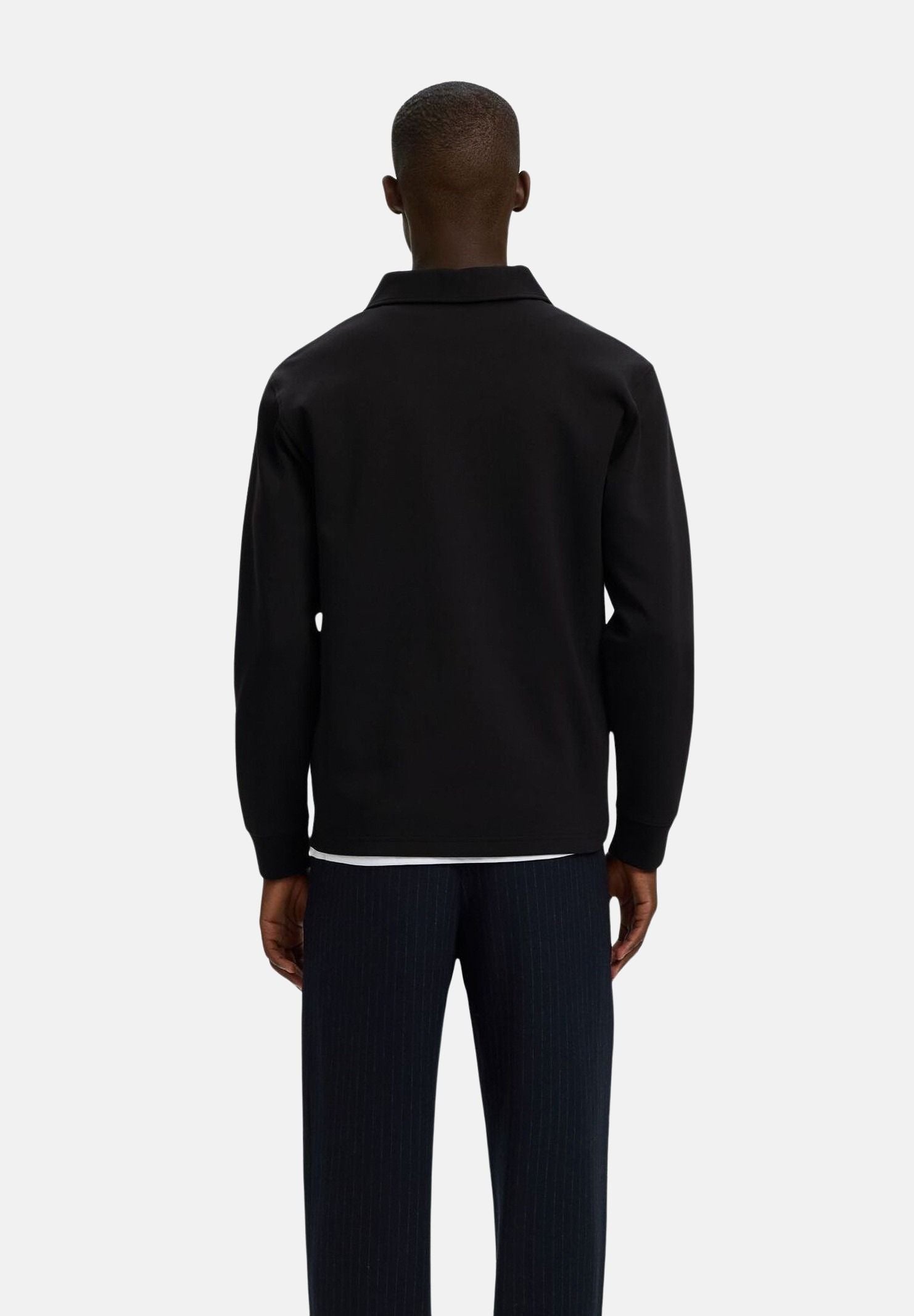 SELECTED HOMME Felpa SLMTOM SOFT nero da uomo con chiusura full zip. 16102153 BL SELECTED HOMME 