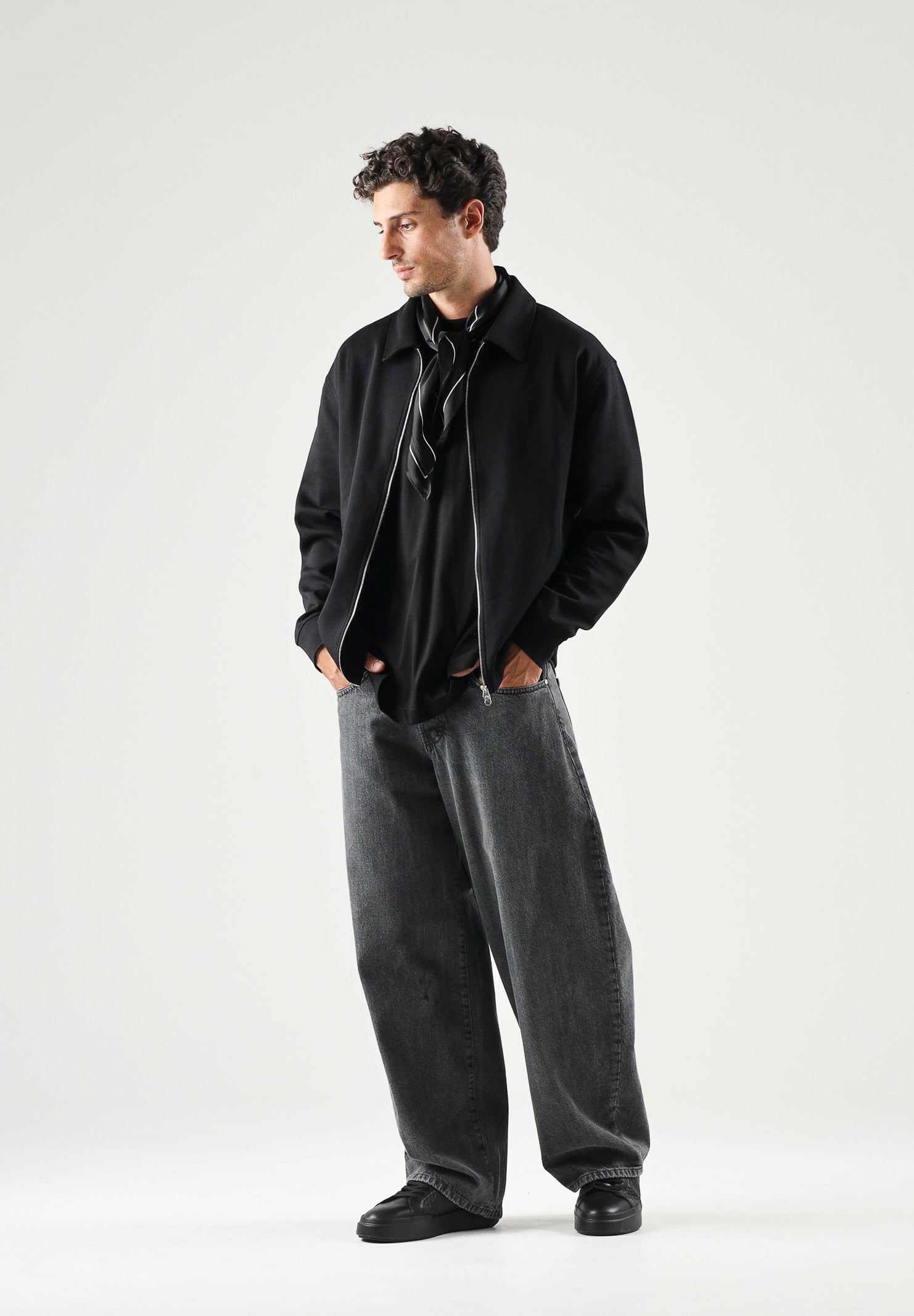 SELECTED HOMME Felpa SLMTOM SOFT nero da uomo con chiusura full zip. 16102153 BL SELECTED HOMME 