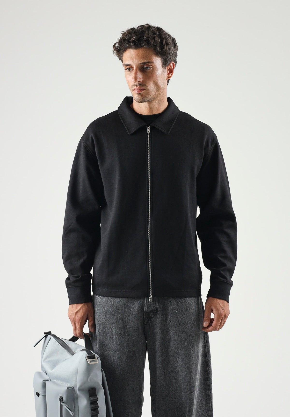 SELECTED HOMME Felpa SLMTOM SOFT nero da uomo con chiusura full zip. 16102153 BL SELECTED HOMME 