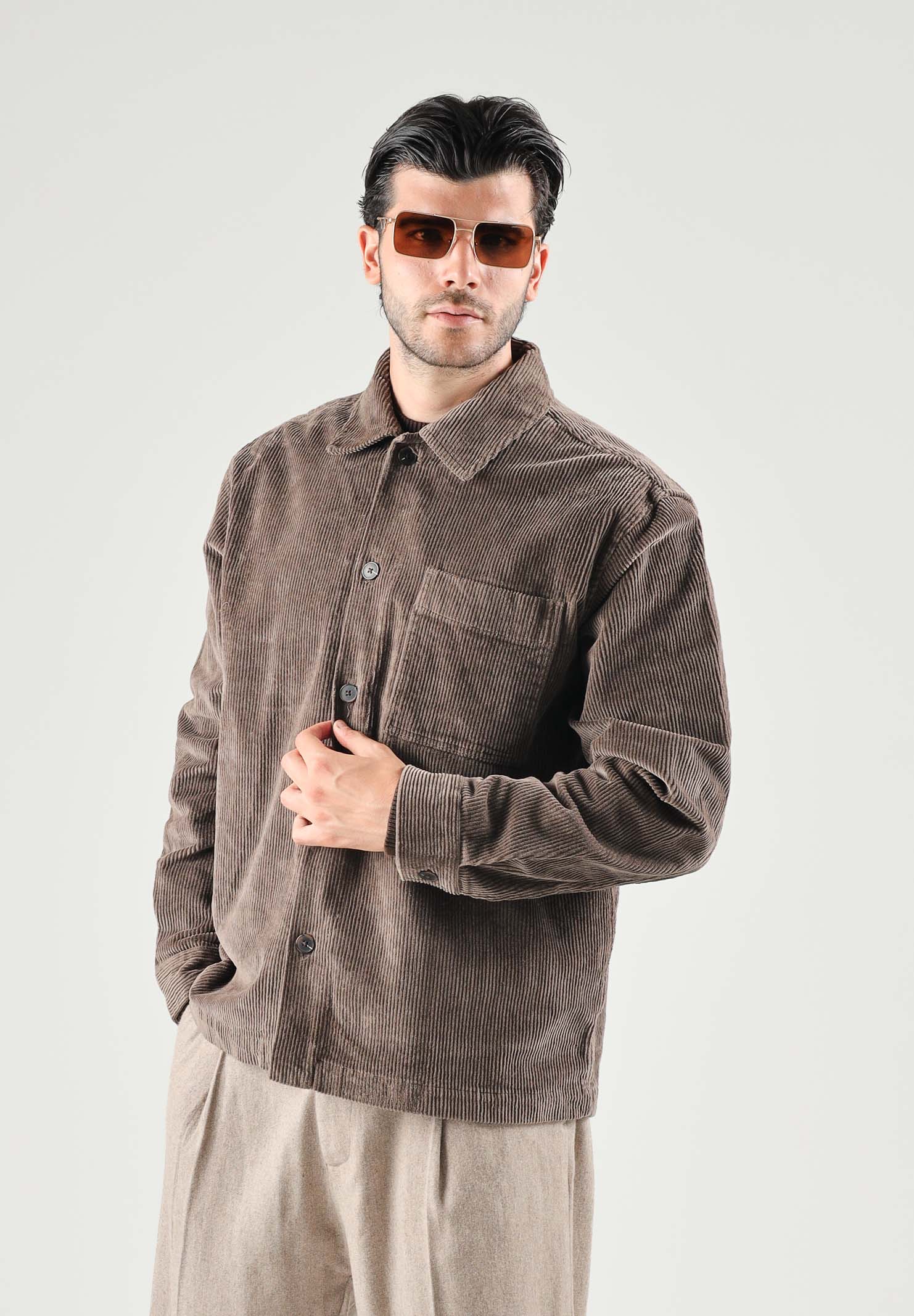 SELECTED HOMME Camicia-giacca SLHMATT CORDUROY marrone da uomo 16102234 CHCH SELECTED HOMME 