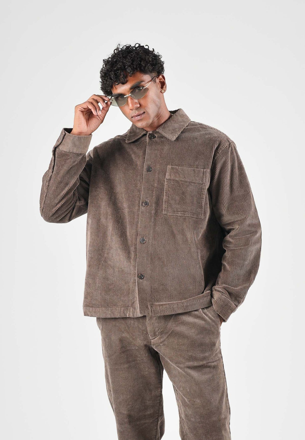 SELECTED HOMME Camicia-giacca SLHMATT CORDUROY marrone da uomo 16102234 CHCH SELECTED HOMME 