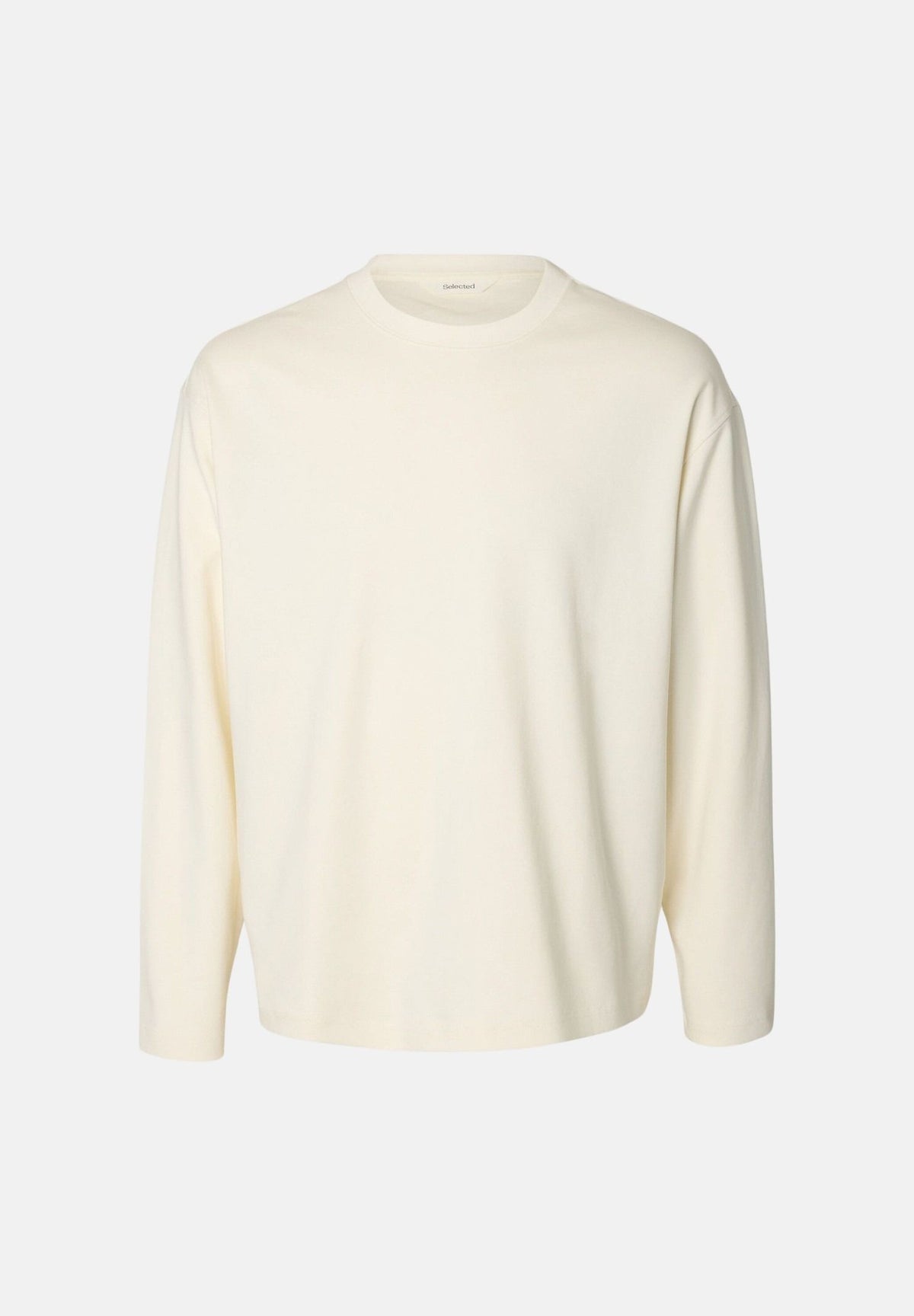 SELECTED HOMME T-shirt manica lunga panna per uomo con scollo rotondo e maniche lunghe. 16102312 EG SELECTED HOMME 