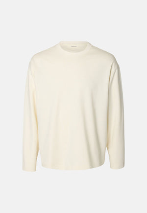 SELECTED HOMME T-shirt manica lunga panna per uomo con scollo rotondo e maniche lunghe. 16102312 EG SELECTED HOMME 