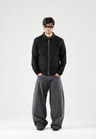 SELECTED HOMME Giacca con zip  nera da uomo con colletto classico 16103362 BL SELECTED HOMME 