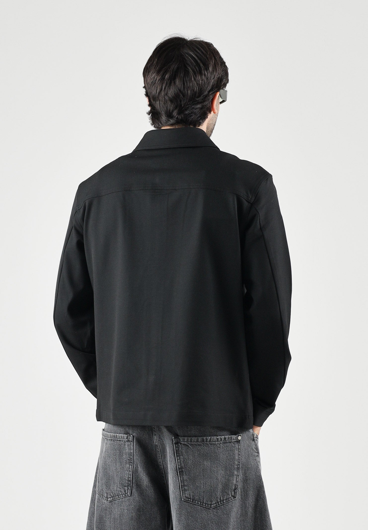 SELECTED HOMME Giacca con zip  nera da uomo con colletto classico 16103362 BL SELECTED HOMME 