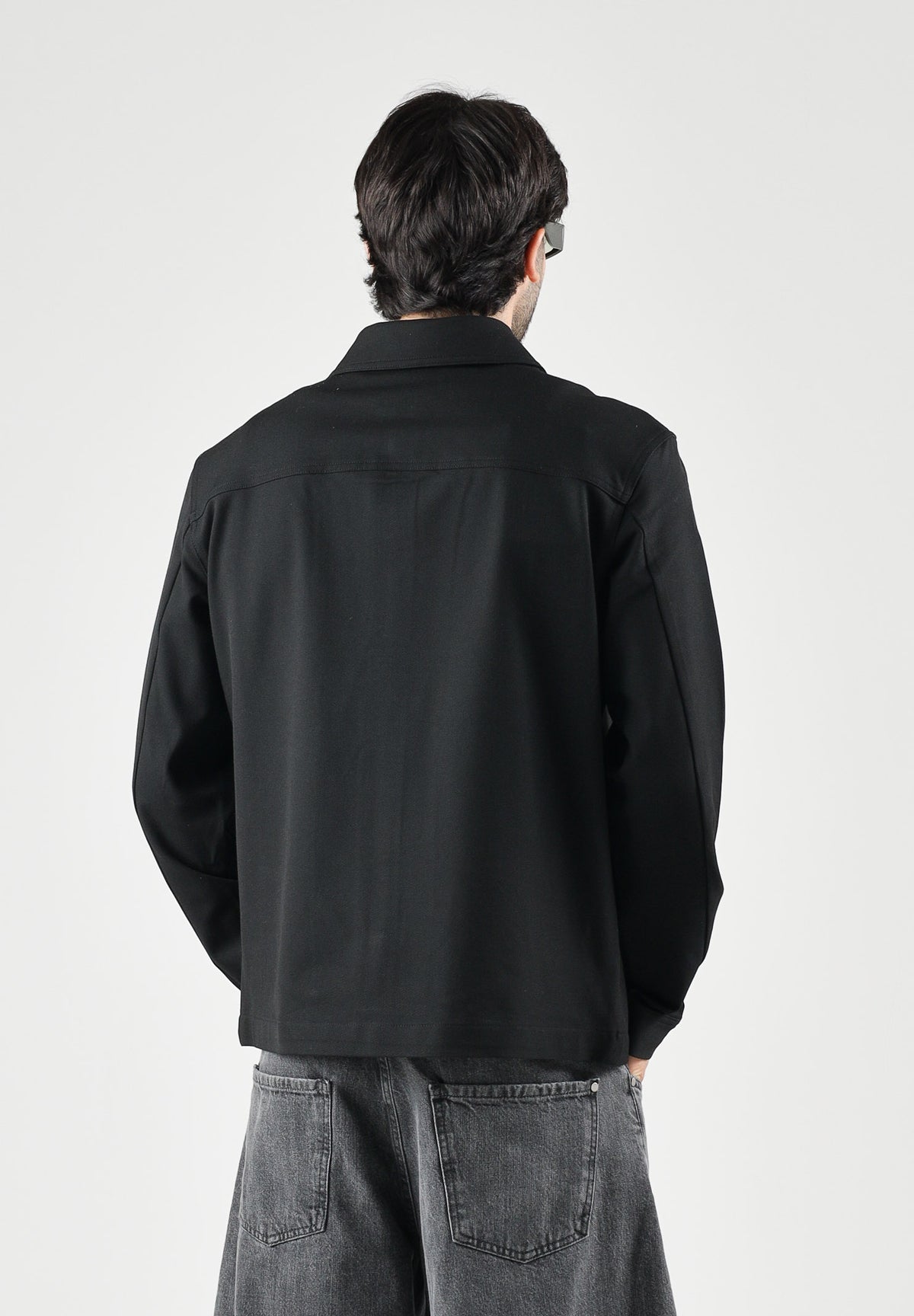 SELECTED HOMME Giacca con zip  nera da uomo con colletto classico 16103362 BL SELECTED HOMME 