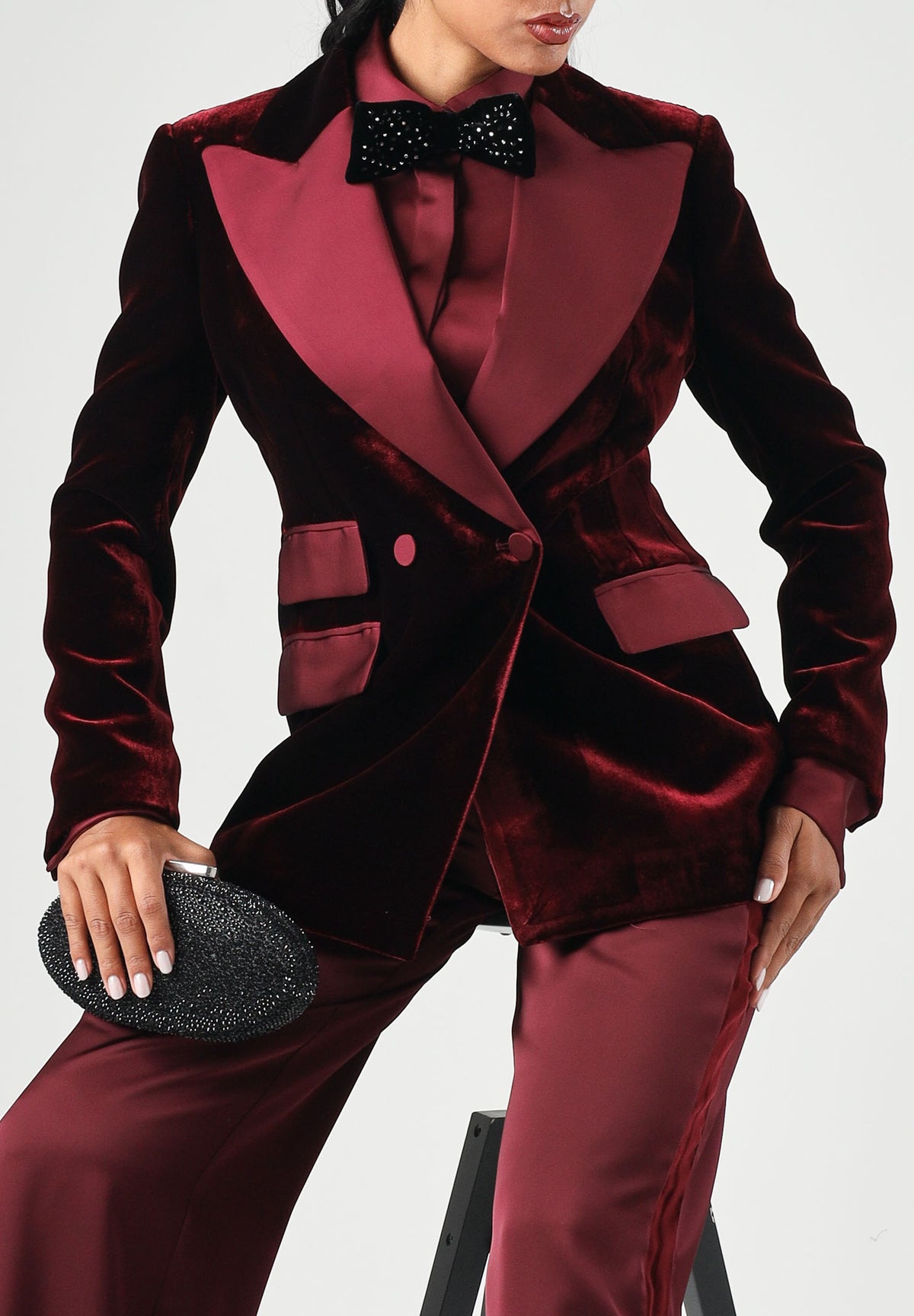 SIMONA CORSELLINI Giacca blazer rossa da donna con tasche laterali A26CEGI10102 V0083 SIMONA CORSELLINI 
