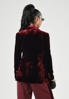 SIMONA CORSELLINI Giacca blazer rossa da donna con tasche laterali A26CEGI10102 V0083 SIMONA CORSELLINI 
