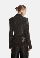 SIMONA CORSELLINI Giacca monopetto nero da donna con paillettes A26CEGI10201 V0003 SIMONA CORSELLINI 