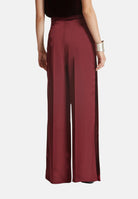 SIMONA CORSELLINI Pantaloni palazzo rubino per donna con vita alta e gamba ampia. A26CEPA10201 V0083 SIMONA CORSELLINI 