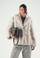 SIMONA CORSELLINI Cappotto in ecopelliccia grigio da donna <BR/> A26CPCBV0301 V0000 SIMONA CORSELLINI 