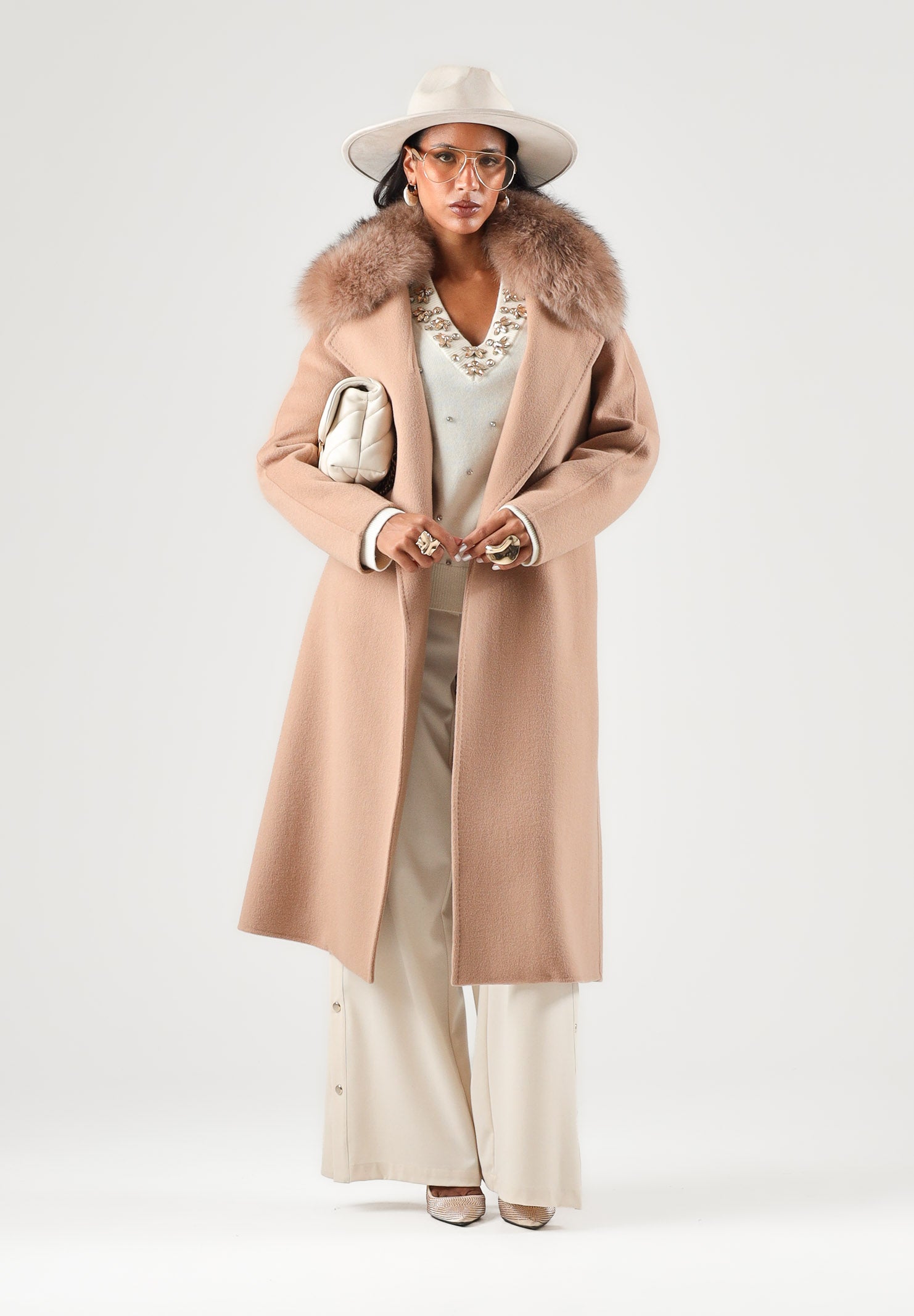 SIMONA CORSELLINI Cappotto lungo almond-cammello da donna A26CPCPV0601 V0498 SIMONA CORSELLINI 
