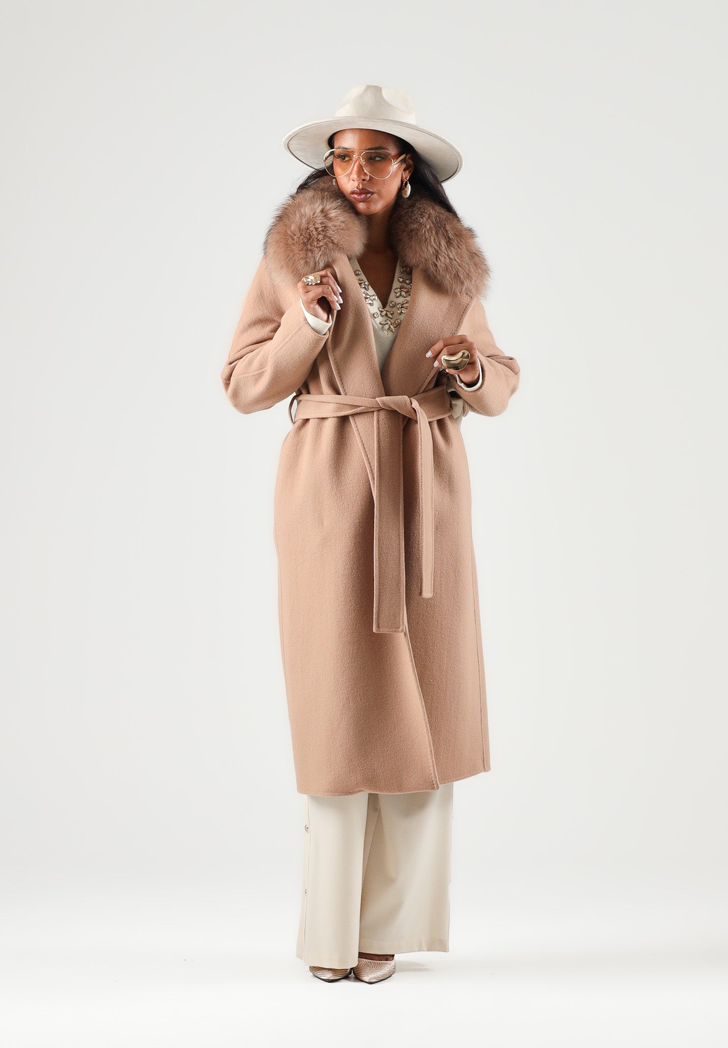 SIMONA CORSELLINI Cappotto lungo almond-cammello da donna A26CPCPV0601 V0498 SIMONA CORSELLINI 