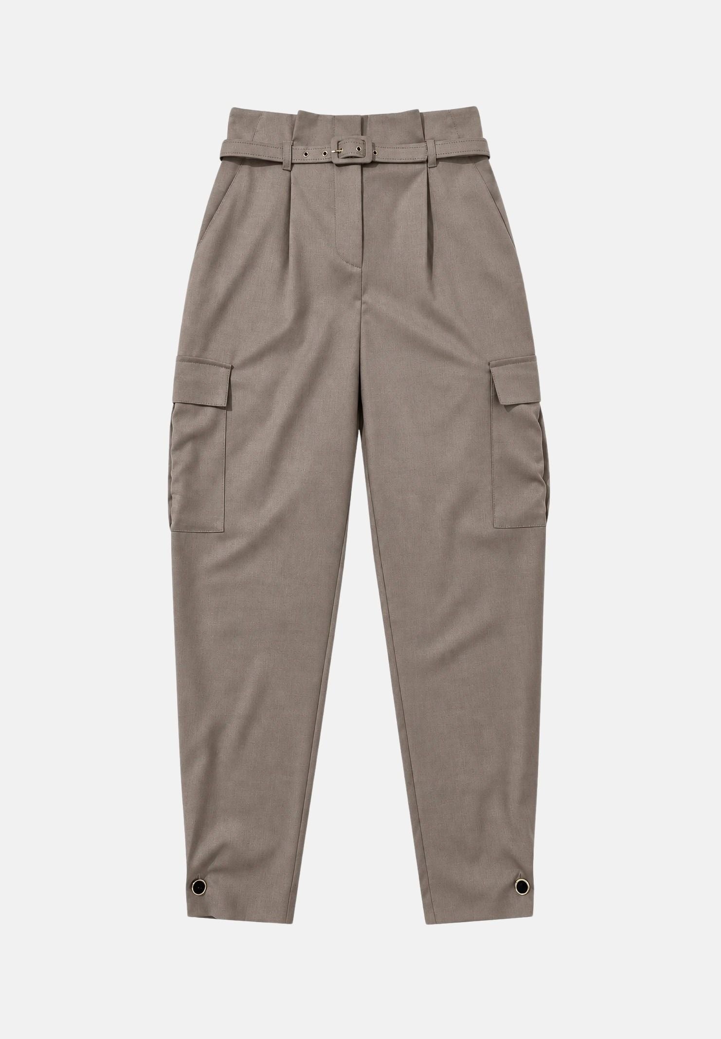 SIMONA CORSELLINI Pantalone beige per donna con gamba barrel e ampie tasche laterali. A26CPPAW0501 V0796 SIMONA CORSELLINI 