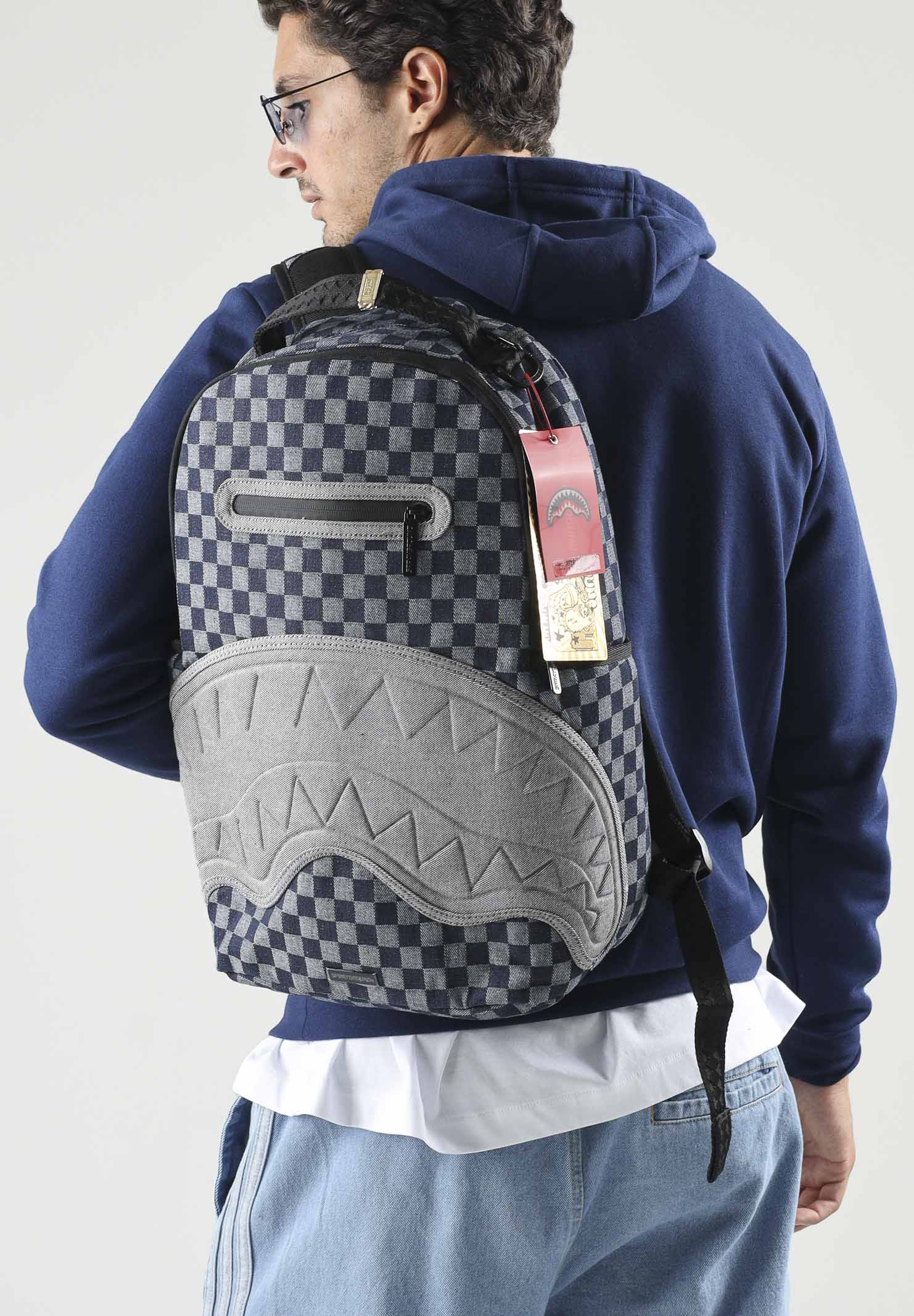 Sprayground Atelier Bleu Sharks In Paris Backpack Jeans - Blu   per uomo, donna e bambino 910B8486NSZ . SPRAYGROUND 