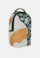 SPRAYGROUND Zaino CREAM CHECK crema-nero per uomo, donna e bambino  con fantasia check, grafica cash all-over 910B8548NSZ . SPRAYGROUND 