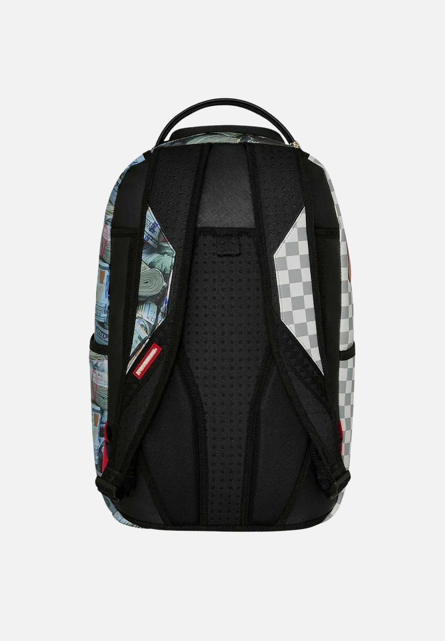 SPRAYGROUND Zaino CREAM CHECK crema-nero per uomo, donna e bambino  con fantasia check, grafica cash all-over 910B8548NSZ . SPRAYGROUND 