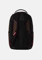 SPRAYGROUND Zaino DRIP CHECK SHARK brown-crema per uomo, donna e bambino con fantasia check bicolore 910B8552NSZ . SPRAYGROUND 