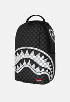 SPRAYGROUND Zaino DRIP CHECK SHARK nero per uomo, donna e bambino con fantasia check tono su tono 910B8553NSZ . SPRAYGROUND 