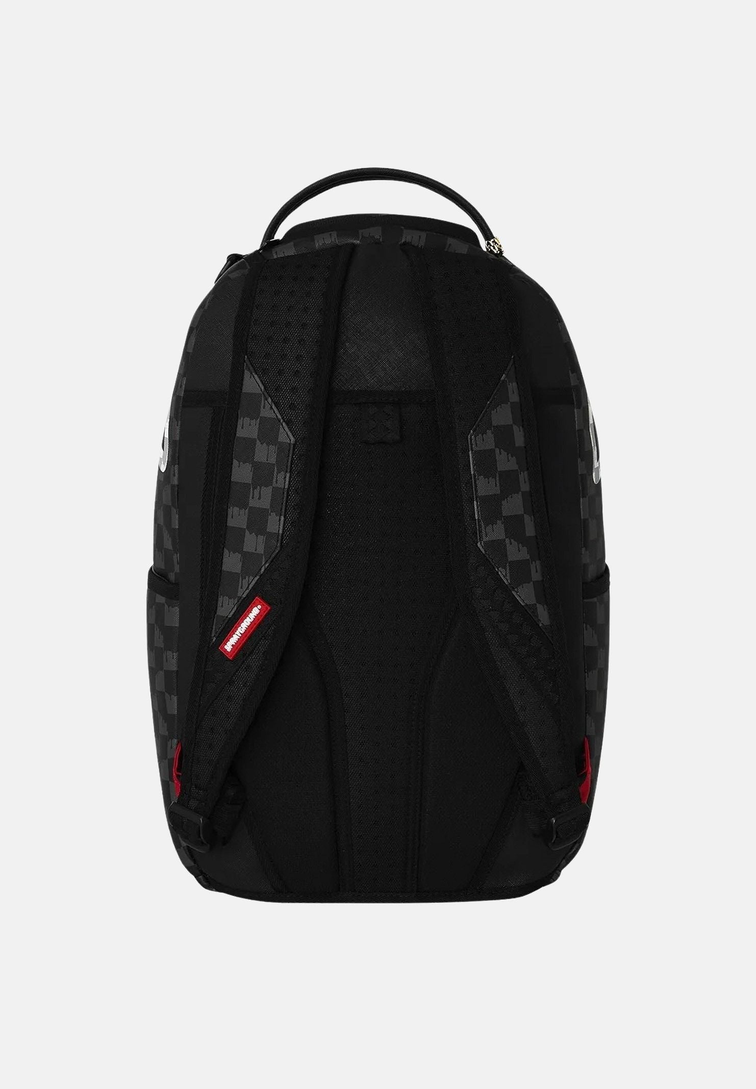 SPRAYGROUND Zaino DRIP CHECK SHARK nero per uomo, donna e bambino con fantasia check tono su tono 910B8553NSZ . SPRAYGROUND 