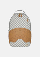 SPRAYGROUND Zaino EMBOSSED CREAM CHECK crema-grigio per uomo, donna e bambino con dettagli shark mouth embossati. 910B8593NSZ . SPRAYGROUND 