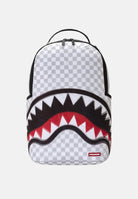 SPRAYGROUND Zaino SHARKS IN PARIS 3D EFFECT white-light bianco per uomo, donna e bambino con fantasia check 910B8623NSZ . SPRAYGROUND 