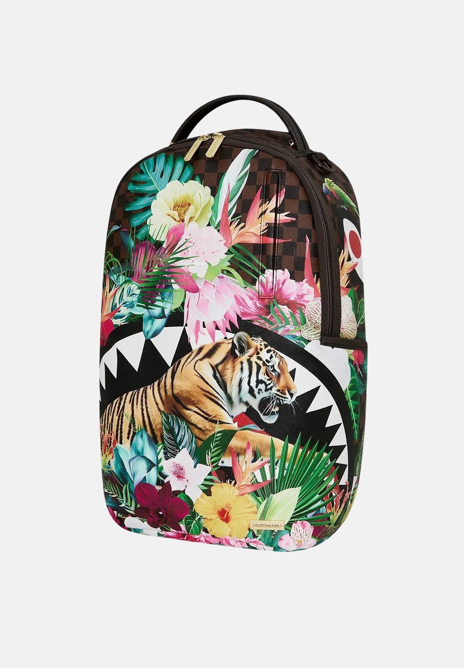 SPRAYGROUND Zaino FLOWERING JUNGLE SHARK multicolor per uomo, donna e bambino con fantasia jungle floreale 910B8626NSZ . SPRAYGROUND 