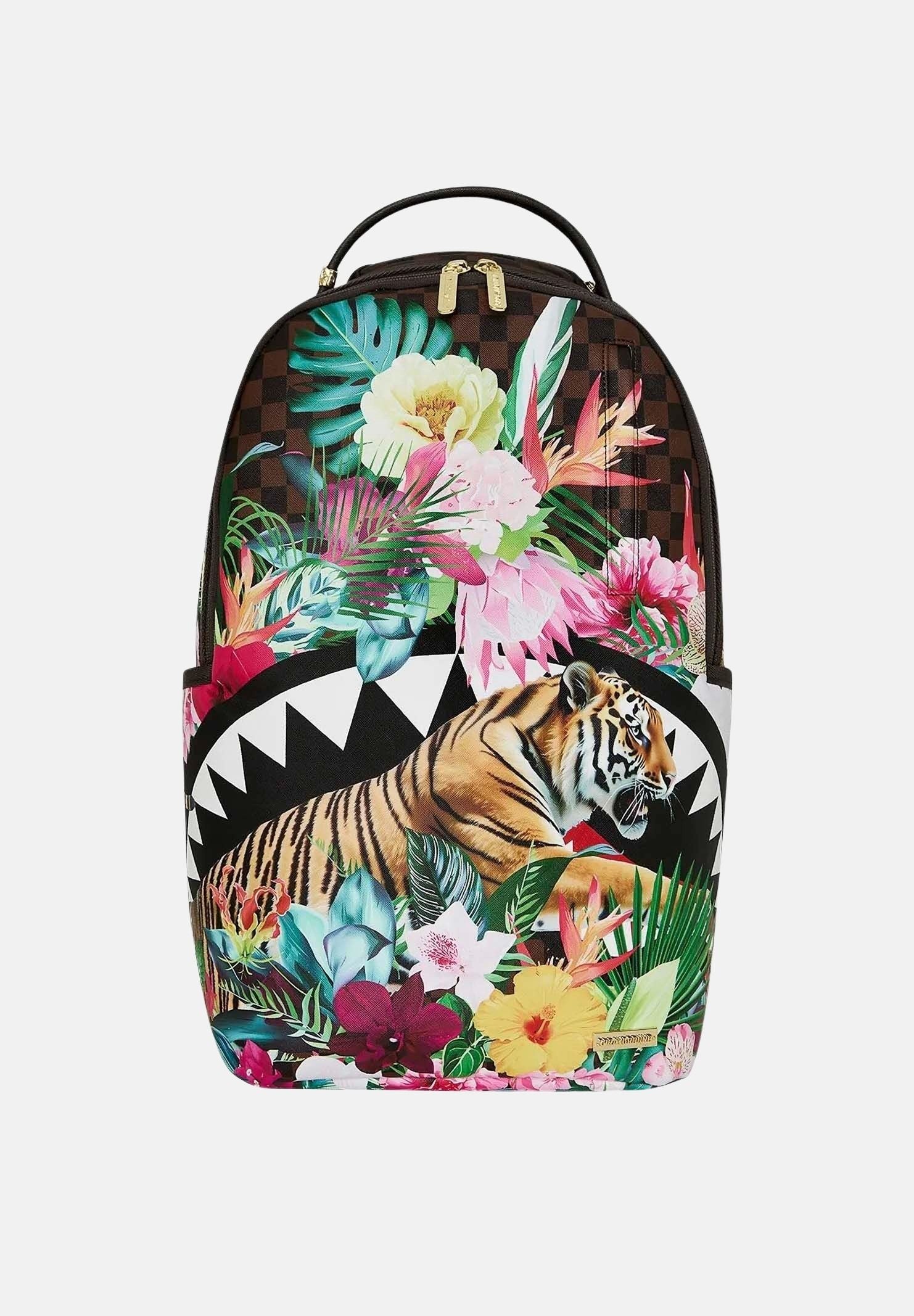 SPRAYGROUND Zaino FLOWERING JUNGLE SHARK multicolor per uomo, donna e bambino con fantasia jungle floreale 910B8626NSZ . SPRAYGROUND 