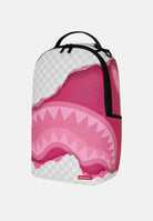 SPRAYGROUND Zaino 3D CHECK BACKPACK rosa-silver per uomo, donna e bambino con fantasia check tono su tono 910B8685NSZ . SPRAYGROUND 