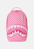 SPRAYGROUND Zaino SHARK  pink per uomo, donna e bambino con motivo a scacchiera e grafica squalo a contrasto. 910B8715NSZ . SPRAYGROUND 