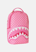 SPRAYGROUND Zaino SHARK  pink per uomo, donna e bambino con motivo a scacchiera e grafica squalo a contrasto. 910B8715NSZ . SPRAYGROUND 