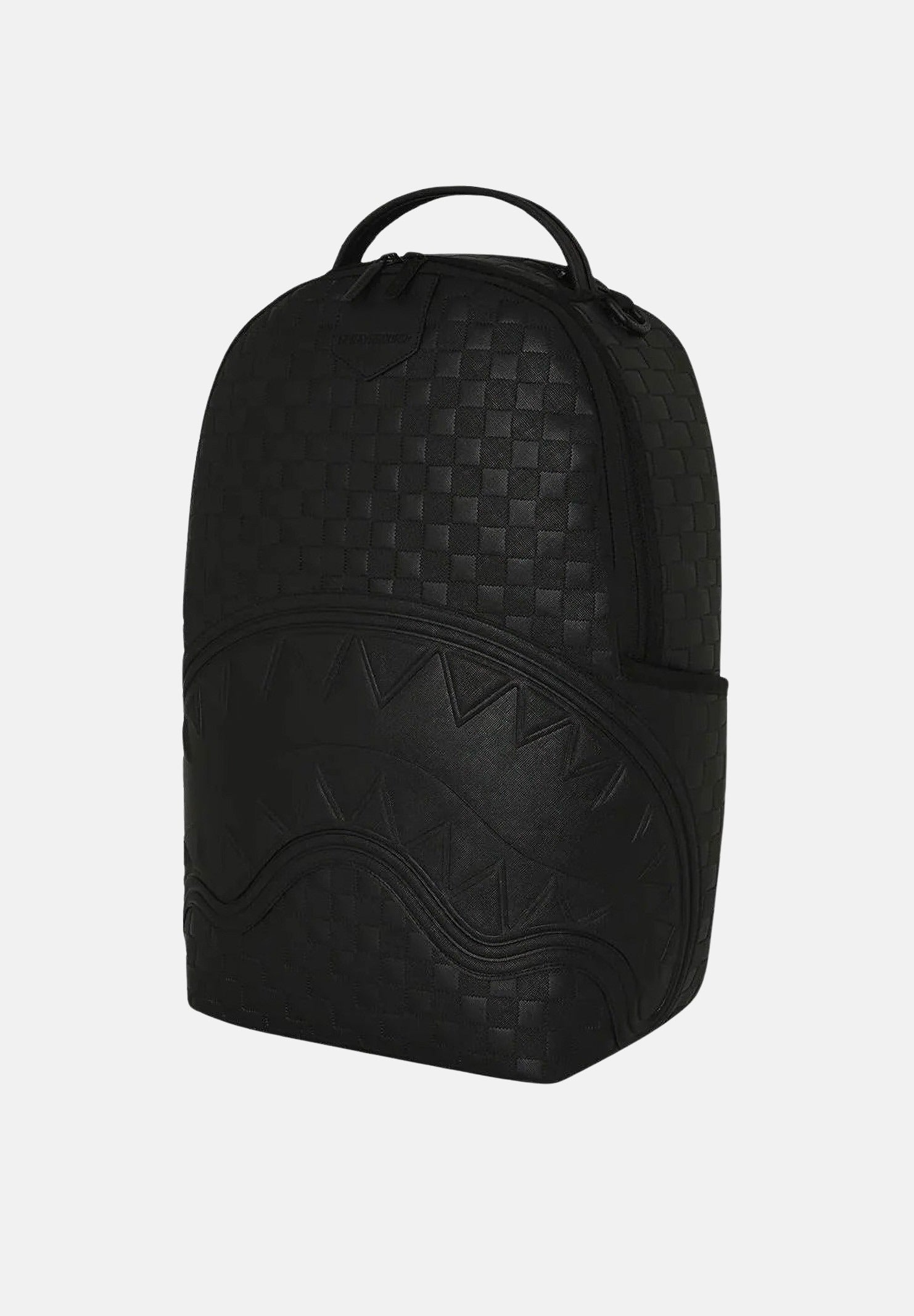 SPRAYGROUND Zaino SHARK CHECKERBOARD nero per uomo, donna e bambino con fantasia a scacchiera scura 910B8876NSZ . SPRAYGROUND 
