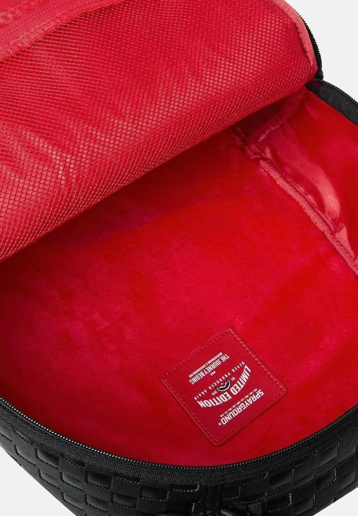 SPRAYGROUND Zaino SHARK CHECKERBOARD nero per uomo, donna e bambino con fantasia a scacchiera scura 910B8876NSZ . SPRAYGROUND 