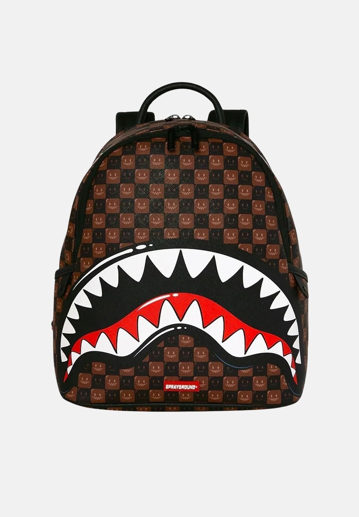 SPRAYGROUND Zaino SHARK BACKPACK marrone per uomo, donna e bambino con motivo a scacchi 910B9305NSZ . SPRAYGROUND 