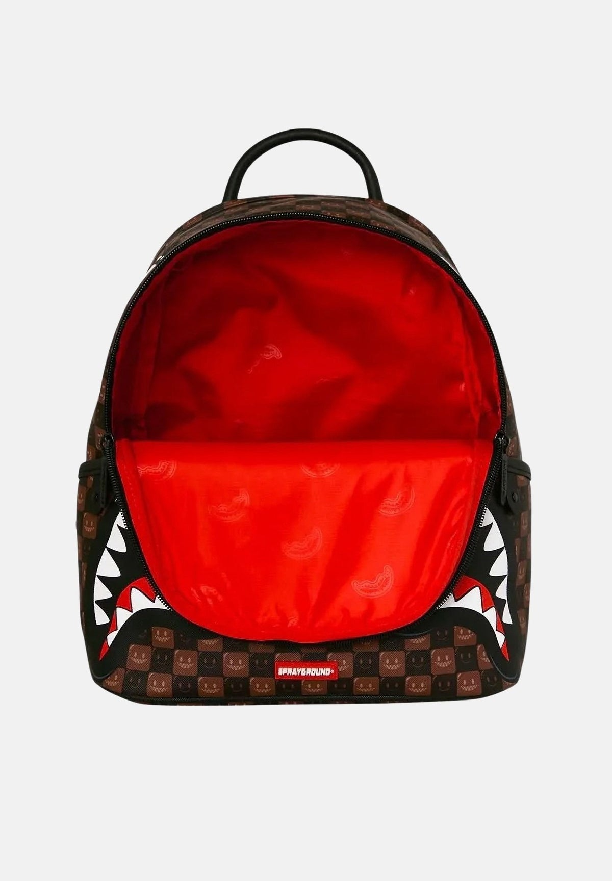 SPRAYGROUND Zaino SHARK BACKPACK marrone per uomo, donna e bambino con motivo a scacchi 910B9305NSZ . SPRAYGROUND 