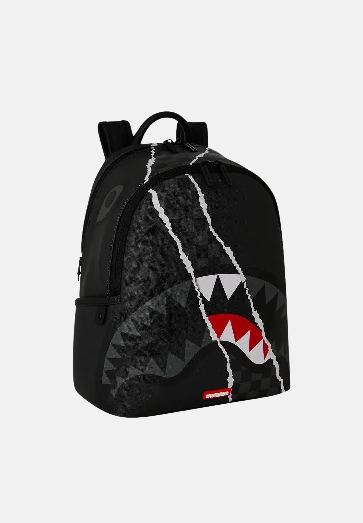SPRAYGROUND Zaino SHARK RIP nero per uomo, donna e bambino con grafica squalo e dettagli strappati a contrasto. 910B9347NSZ . SPRAYGROUND 