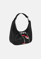 SPRAYGROUND Borsa a spalla HOBO SHARK RIP nera per donna e bambina con manico regolabile e design a mezzaluna. 910B9353NSZ . SPRAYGROUND 
