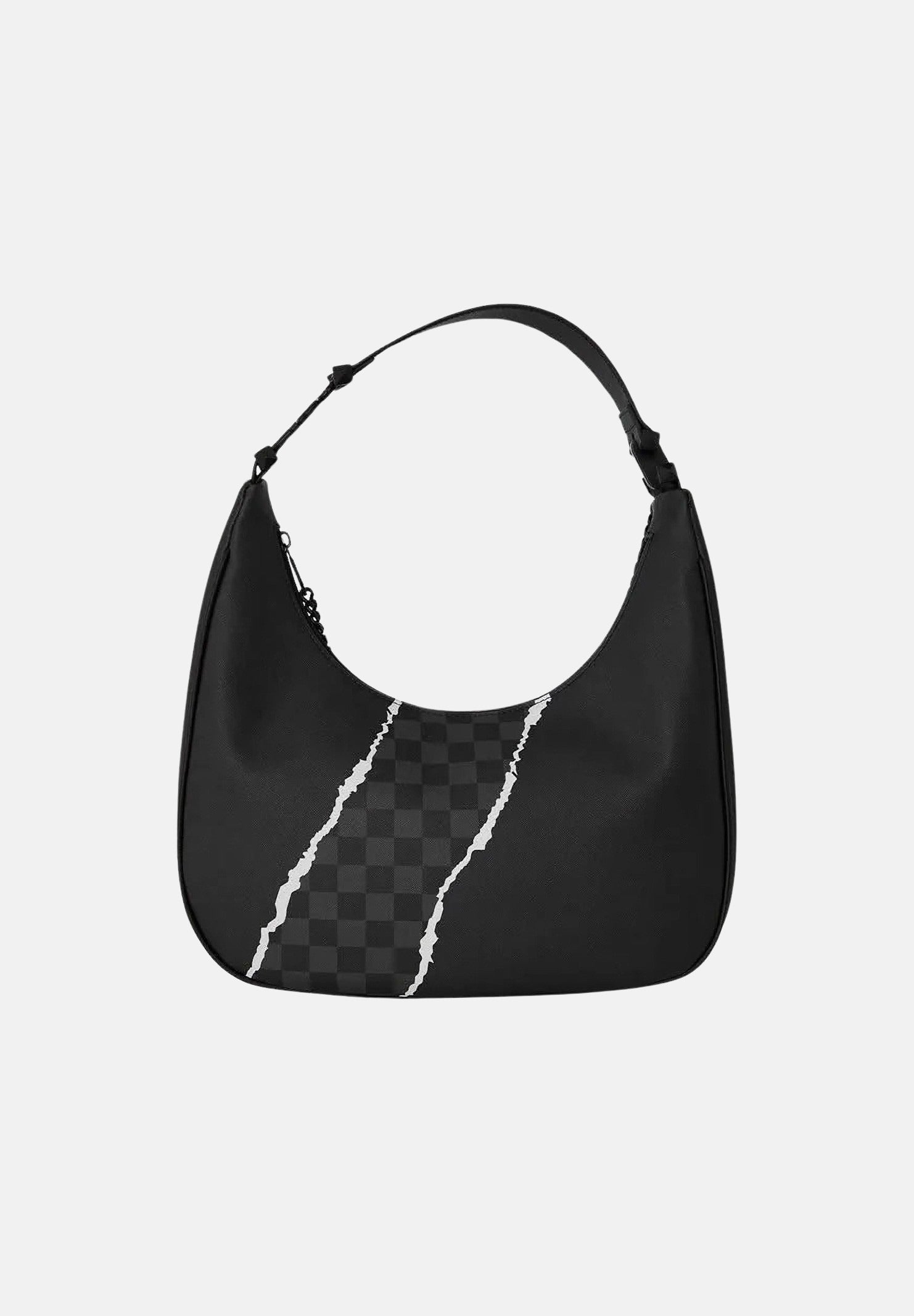 SPRAYGROUND Borsa a spalla HOBO SHARK RIP nera per donna e bambina con manico regolabile e design a mezzaluna. 910B9353NSZ . SPRAYGROUND 