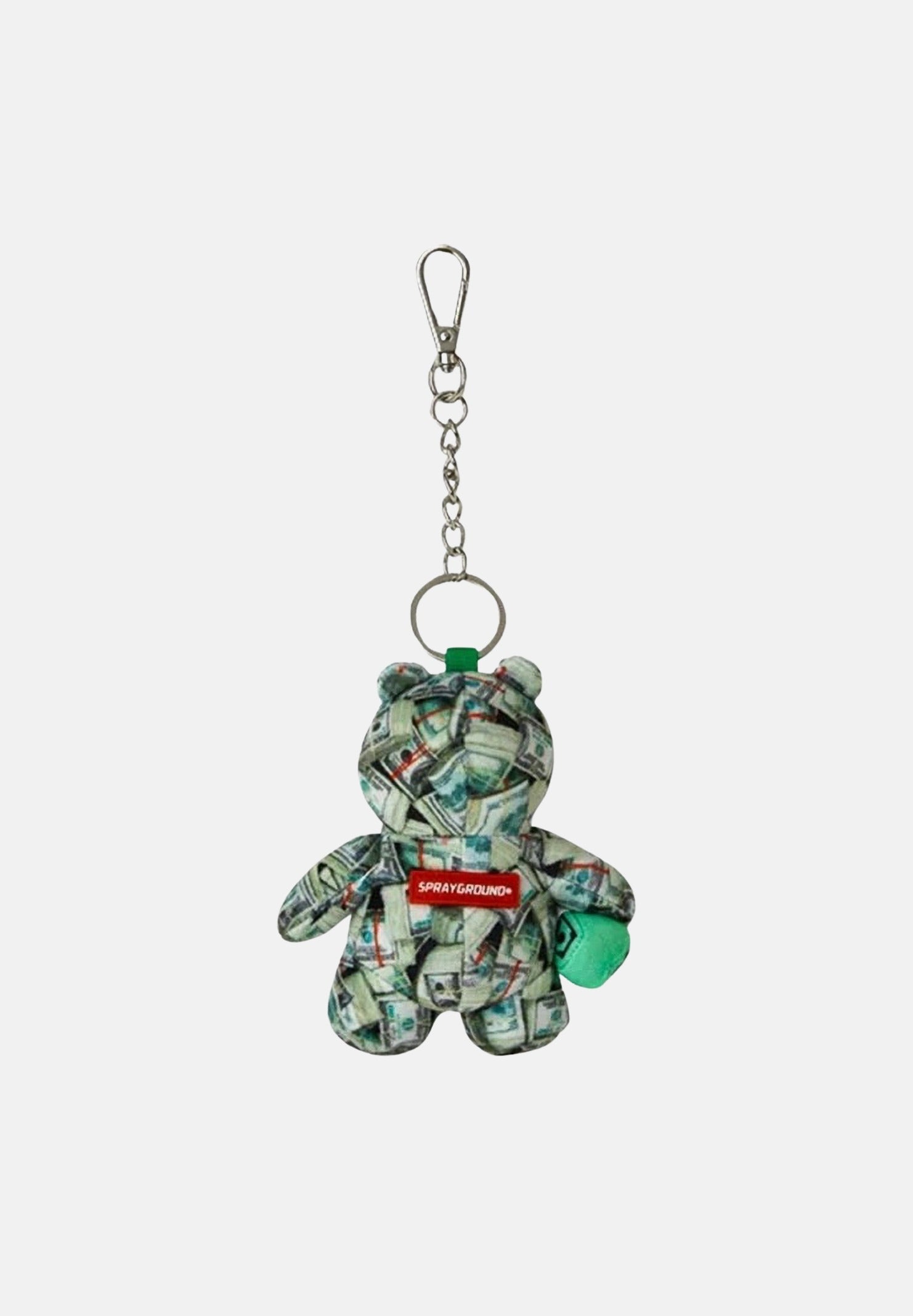 SPRAYGROUND Portachiavi BEAR DOLLAR multicolore per uomo, donna e bambino con charm a forma di orsetto e moschettone dorato. 910K9596NSZ . SPRAYGROUND 