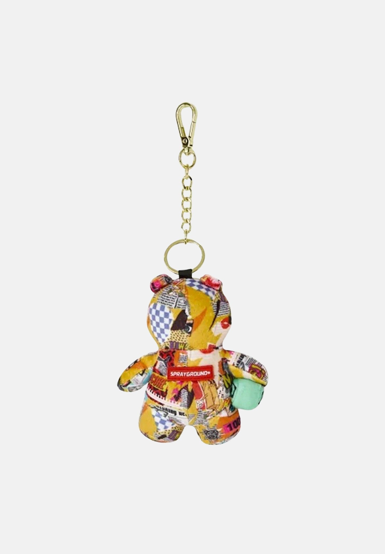 SPRAYGROUND Portachiavi BEAR MONEY multicolore per uomo, donna e bambino con charm orsetto imbottito e dettagli logati. 910K9599NSZ . SPRAYGROUND 