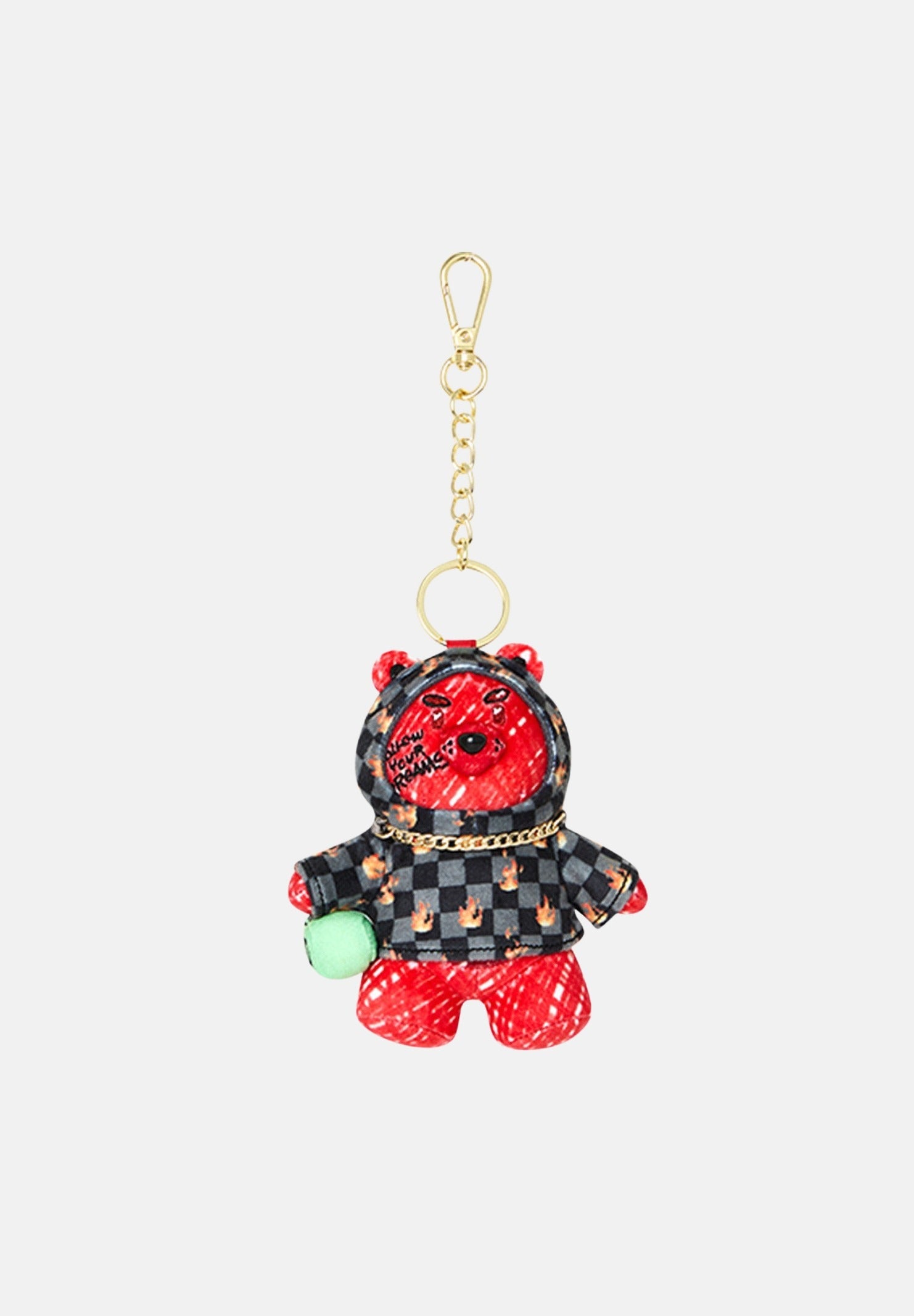 SPRAYGROUND Portachiavi BEAR CHECKER multicolore per uomo, donna e bambino con charm orsetto peluche 910K9601NSZ . SPRAYGROUND 