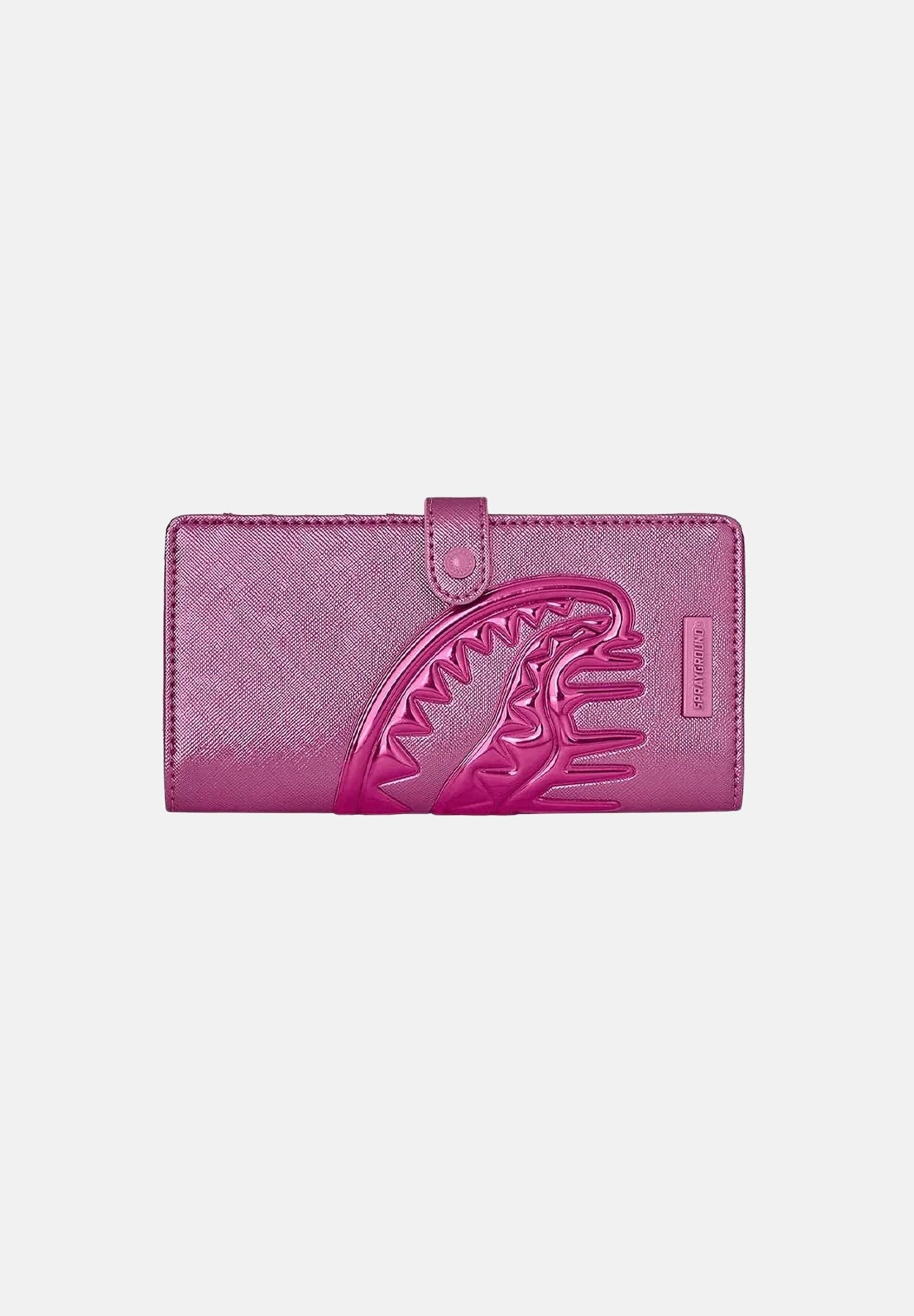 SPRAYGROUND Portafoglio SHARK EMBOSSED fucsia per uomo, donna e bambino con iconico motivo Shark in rilievo. 910W9524NSZ . SPRAYGROUND 