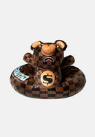 SPRAYGROUND Salvagente gonfiabile BEAR marrone per uomo, donna e bambino con charm a forma di orsetto e fantasia scacchiera. 910Z658NSZ . SPRAYGROUND 