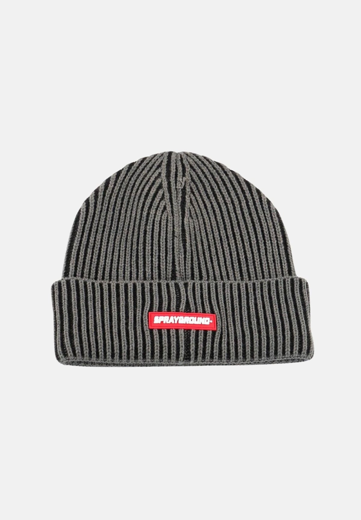 SPRAYGROUND Cappello di lana BEANIE grigio per uomo e donna con logo ricamato frontale. SP15050GREY . SPRAYGROUND 