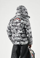 SPRAYGROUND Piumino grigio reversibile  per uomo e donna con cappuccio regolabile, chiusura frontale con zip SP942 . SPRAYGROUND 