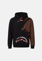 SPRAYGROUND Felpa con cappuccio HOODIE CLAW TEAR CHECK nero e marrone per uomo e donna SP951G . SPRAYGROUND 