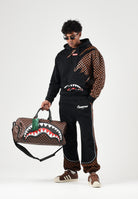 SPRAYGROUND Felpa con cappuccio HOODIE CLAW TEAR CHECK nero e marrone per uomo e donna SP951G . SPRAYGROUND 