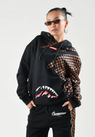 SPRAYGROUND Felpa con cappuccio HOODIE CLAW TEAR CHECK nero e marrone per uomo e donna SP951G . SPRAYGROUND 
